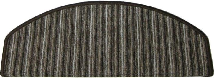 Trapmatten anthraciet gestreept, Huis en Inrichting, Stoffering | Vloerbedekking, Nieuw, Tapijttegels, Beige, Grijs, minder dan 10 m²