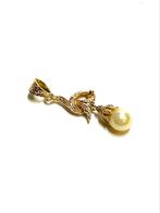 18k gouden hanger met een parel, Overige voorstellingen, ., Ophalen of Verzenden, Zo goed als nieuw