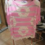 Oversized blouse boothals roze strepen Blumarine mt 42-44, Blumarine, Maat 42/44 (L), Ophalen of Verzenden, Zo goed als nieuw