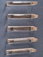 Oude Bestekleggers (5 stuks) van glas totaal €6.00, Ophalen of Verzenden