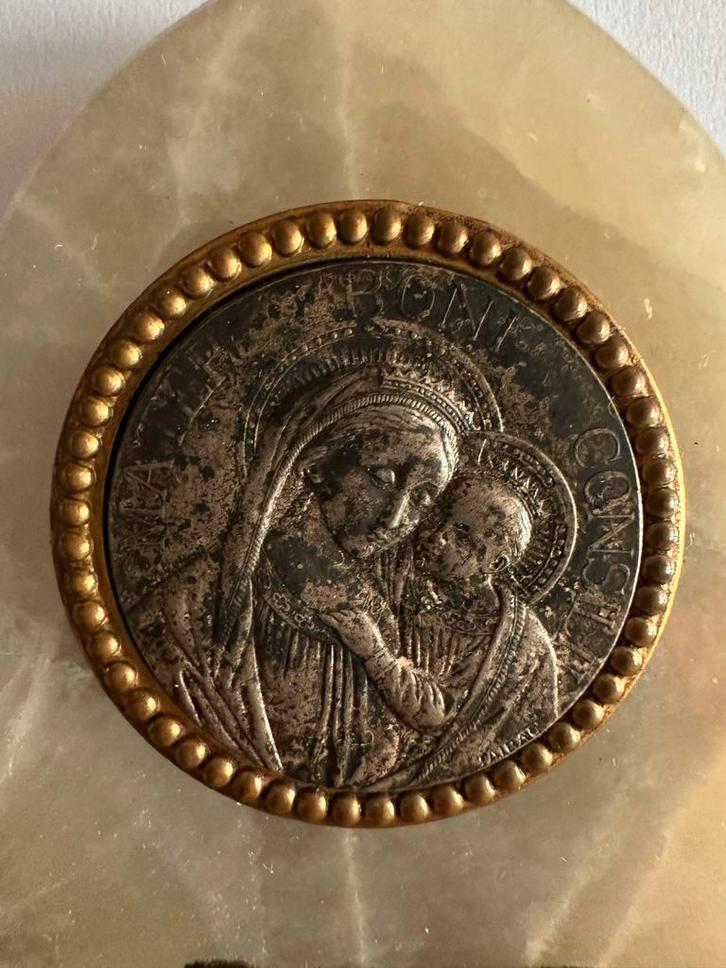 Antiek Wijwaterbakje Ricordo di Roma, Antiek en Kunst, Antiek | Religie, Ophalen of Verzenden