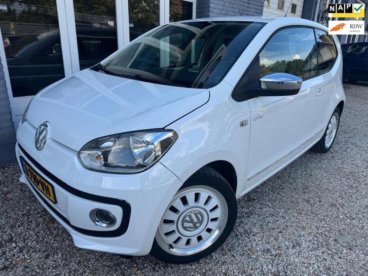 Volkswagen Up! 1.0 HIGH UP WHITE! NAVI/ AIRCO/BlueMotion, Auto's, Volkswagen, Bedrijf, Te koop, up!, ABS, Airbags, Airconditioning