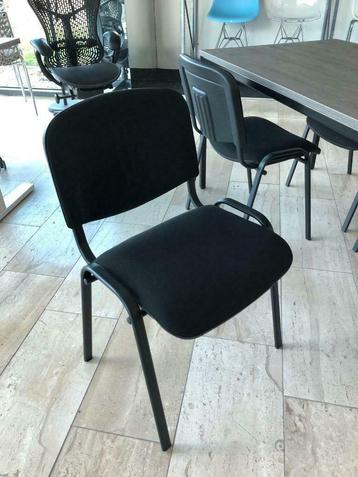 vergaderstoel vergaderstoelen stapelbaar  zwart stof nieuw beschikbaar voor biedingen