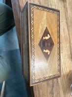 Vintage Houten Schaakspel met Doos, Een of twee spelers, Ophalen of Verzenden, Gebruikt, Reisspel