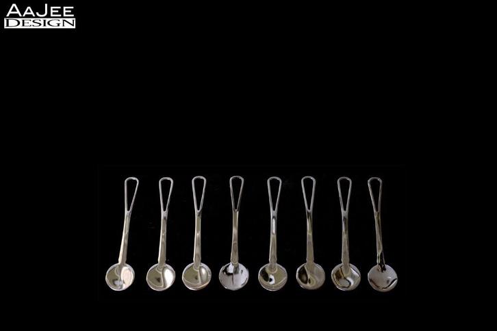 Set van 8 – Nespresso CitiZ‑lepel – Modern – Roestvrij staal, Huis en Inrichting, Keuken | Bestek, Zo goed als nieuw, Los bestek