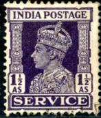 India D108 - Dienstzegel Koning Georg VI, Postzegels en Munten, Postzegels | Azië, Ophalen of Verzenden, Zuid-Azië, Gestempeld