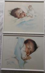 2 vintage litho's van Bessie Pease Gutmann, Ophalen of Verzenden
