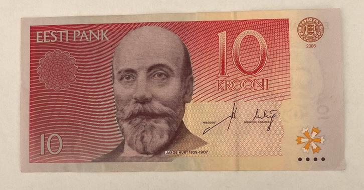 Estland 10 Kroon 2006 lichtgebruikte staat, Postzegels en Munten, Bankbiljetten | Europa | Niet-Eurobiljetten, Los biljet, Overige landen