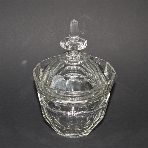 Kristalen facetgeslepen deksel/kandij/bonbon pot, Antiek en Kunst, Antiek | Glas en Kristal, Ophalen of Verzenden