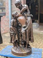 Antiek bronzen beeld 77 cm hoog. 50 kg., Ophalen