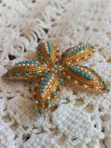 Vintage zeester broche gemerkt Sarah Coventry  beschikbaar voor biedingen