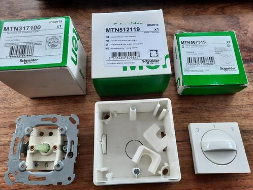 Set 3 standen schakelaar - polarwit - merten m-smart- schnei, Hobby en Vrije tijd, Elektronica-componenten, Nieuw, Ophalen of Verzenden