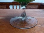 groot Empoli opaline glas- vaas groen optisch relief 23 cm., Antiek en Kunst, Antiek | Glas en Kristal, Ophalen of Verzenden