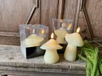 Nieuw Countryfield led kaarsen paddestoelen creme AANBIEDING, Ophalen of Verzenden, Nieuw