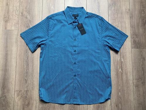 Ted Baker overhemd blauw wit vogeltjes regular fit 5 = XL, Kleding | Heren, Overhemden, Zo goed als nieuw, Halswijdte 43/44 (XL)
