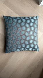 CLAUDI | petrol/steel 50x50 cm sierkussen, Huis en Inrichting, Ophalen of Verzenden, Zo goed als nieuw, Blauw, Vierkant