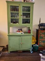 Vintage buffetkast met glazen deuren, Ophalen, 100 tot 150 cm, 25 tot 50 cm, Gebruikt