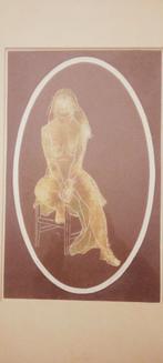 Lito Kunstwerk - Vrouw op Stoel Jan van Geem, Ophalen of Verzenden