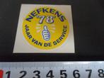 sticker NEFKENS 1978 Jaar van de service, Ophalen, Zo goed als nieuw, Bedrijf of Vereniging