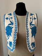 Geborduurd gilet met bloemen, Kleding | Dames, Maat 38/40 (M), Verzenden, Beige, Zo goed als nieuw