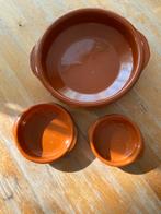 Terracotta Tapas Schaaltjes Set, Schaal, Rond, Ophalen of Verzenden, Zo goed als nieuw