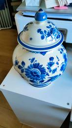 Grote Delft blauwe pot met deksel, Antiek en Kunst, Ophalen