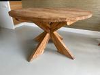 Teak houten ronde eettafel 130cm, Ophalen, Gebruikt, Vijf personen of meer, 100 tot 150 cm