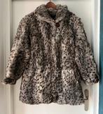 Prachtige warme grijze konijnen bontjas met zwarte stippen, Kleding | Dames, Jassen | Winter, Verzenden, Zwart, Maat 46/48 (XL) of groter