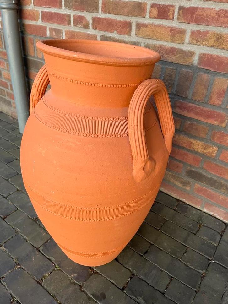 Mooie Keramiek Vaas met Handvatten, Tuin en Terras, Tuinvazen, Nieuw, Ophalen