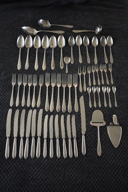 Gero Zilmeta Puntfilet nr 718 bestek voor 6 personen, Antiek en Kunst, Antiek | Bestek, Ophalen of Verzenden