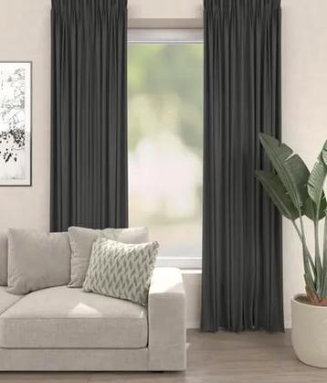 Nieuw in verpakking 2x gordijnen Verduister Fancy Antraciet beschikbaar voor biedingen