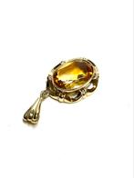 14k gouden hanger met een citrien, Overige voorstellingen, -, -, Ophalen of Verzenden