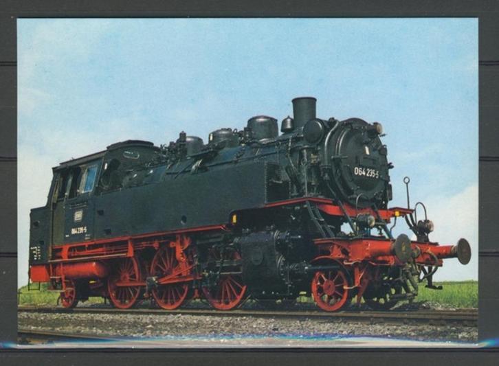 ﻿Locomotief Lok No.064 235-5 Foto-Ansichtkaart Trein t-120, Verzamelen, Spoorwegen en Tramwegen, Zo goed als nieuw, Trein, Kaart of Prent
