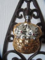 Oude kerstbal ornament; kittens in mandje, Ophalen of Verzenden, Gebruikt