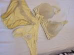 bh 85E slip L string L, Kleding | Dames, Ondergoed en Lingerie, Ophalen of Verzenden, Geel, Setje