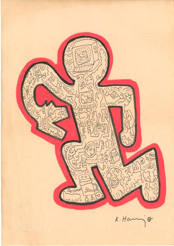 Keith Haring Artwork, Antiek en Kunst, Kunst | Schilderijen | Modern, Ophalen of Verzenden