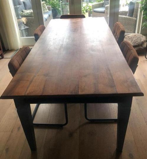 Teakhoutten tafel ( Zie beschrijving), Huis en Inrichting, Tafels | Eettafels, Zo goed als nieuw, 100 tot 150 cm, 200 cm of meer