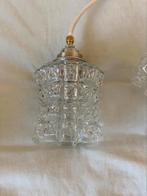 Set van 2 Vintage, retro pers glas lampen kapjes, Ophalen of Verzenden