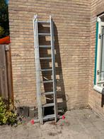 Driedelige aluminium uitschuif ladder, Ophalen, Gebruikt, Ladder, Opvouwbaar of Inschuifbaar