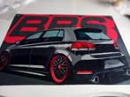 GOLF GTI BANNER 50X70 MET BEVESTIGGINGS OGEN IN ECHT SCHERP!, Auto diversen, Wieldoppen, Ophalen of Verzenden, Nieuw