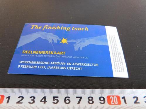 sticker Utrecht Jaarbeurs 1997 The finishing touch, Verzamelen, Stickers, Zo goed als nieuw, Bedrijf of Vereniging, Ophalen