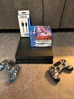 PlayStation 4 zwart  1TB met 2 spellen en 2 controllers, Spelcomputers en Games, Met 2 controllers, Ophalen of Verzenden, 1 TB