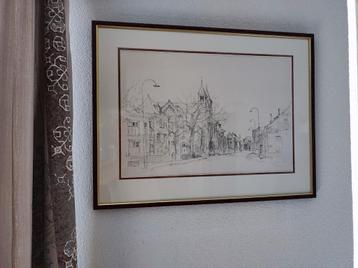 Oirschot Koestraat originele tekening A. Maas '81 beschikbaar voor biedingen
