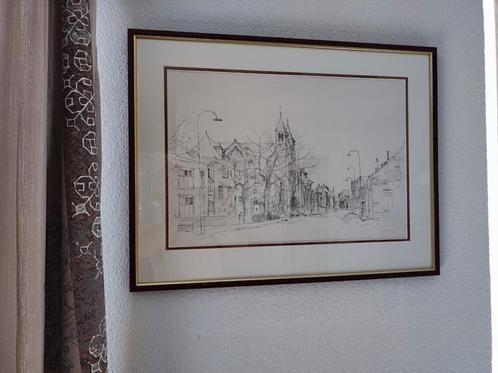 Oirschot Koestraat originele tekening A. Maas '81, Antiek en Kunst, Kunst | Tekeningen en Foto's, Ophalen of Verzenden