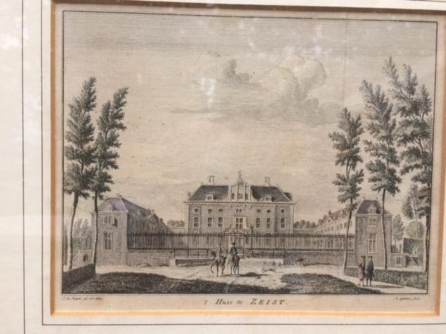 Gravure Slot ZEIST, Antiek en Kunst, Kunst | Etsen en Gravures, Ophalen