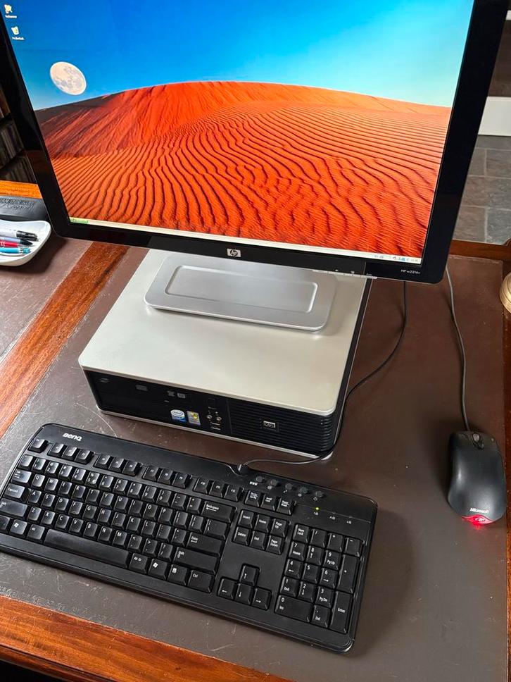 HP Compaq PC met Windows XP, Computers en Software, Desktop Pc's, Gebruikt, Onbekend, HDD, Minder dan 4 GB, Met monitor, Ophalen