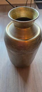 Grote Vaas, brons, brass,  65 cm, boho, japandi, Overige kleuren, 50 tot 75 cm, Ophalen of Verzenden, Glas