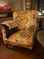 Leuke fauteuil met print, Huis en Inrichting, Fauteuils, Ophalen, Zo goed als nieuw, 75 tot 100 cm, 50 tot 75 cm
