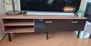 Walnoot/Zwart TV Meubel