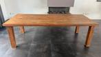 Massief houten tafel 2.40 x 1.00 m, Huis en Inrichting, Tafels | Eettafels, Ophalen, Gebruikt, 50 tot 100 cm, Vijf personen of meer